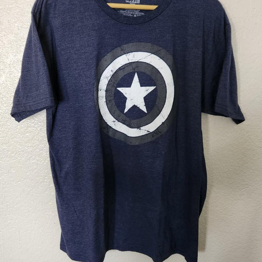 Marvel Captain America Men's XL Black T-Shirt